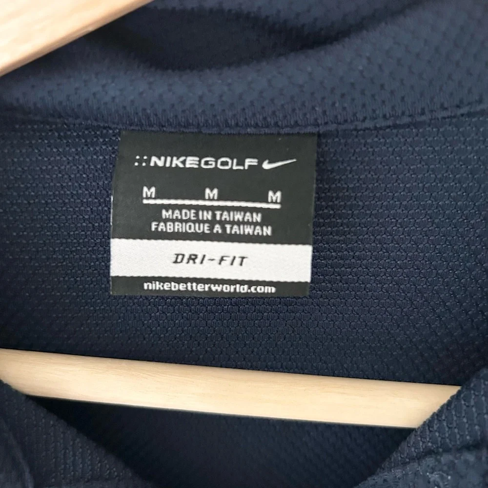 ⛳️ Nike Golf Men's Dark Blue Polo Shirt Size Medium Dri Fit